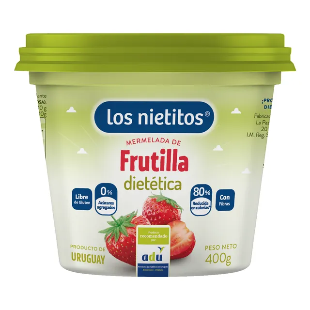 Mermelada Dietética Frutilla Los Nietitos 400 Grs