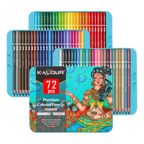 Set 72 Lapices Colores Arte Profesional Dibujo Caja Metálica Trazo 72 Count (Pack of 1)