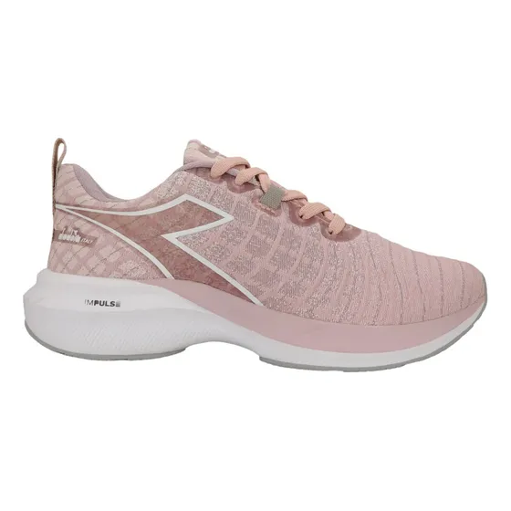 Zapatillas Running Mujer Diadora Grid Cinza Blanco Coral