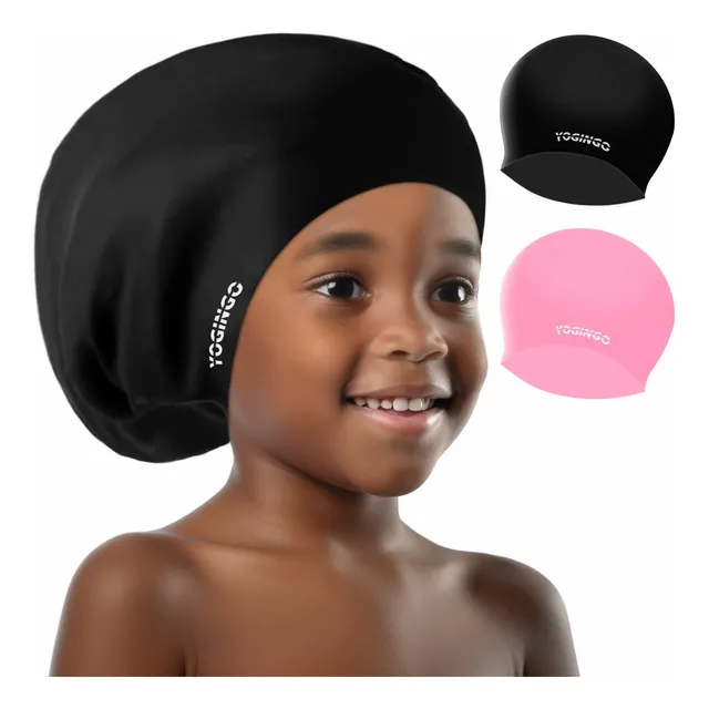 2 Gorro Natacion Extra S Para Niño 6 14 Año Cabello Largo