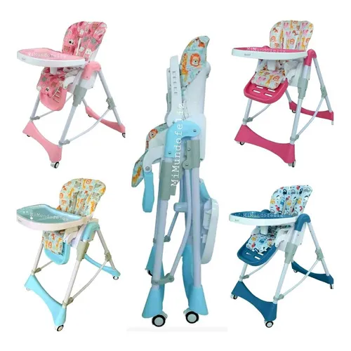Silla De Comer Para Bebe Ebaby Gazel Niño Y Niña Color rosado celeste azul turquesa Lori