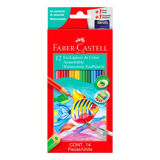 Lápices De Colores Acuarelables Faber Castell X12 Unidades