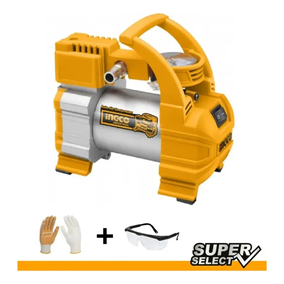 Compresor De Aire Inflador Portable Para Autos Ingco 12v
