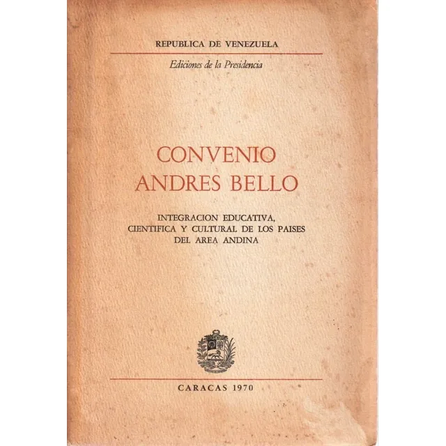 Convenio Educativo Andres Bello Caracas 1970