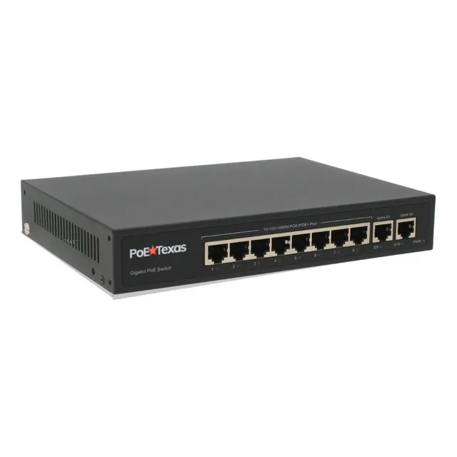 Poe Texas Conmutador Poe De 8 Puertos - 802.3af/at Power Ov