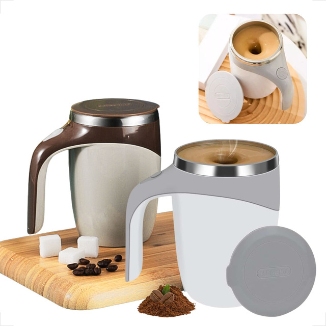 2 Caneca Mixer Inox Misturador Automática 380ml Copo Tampa 2 Caneca Mixer Inox Misturador Automática 380ml Copo Tampa