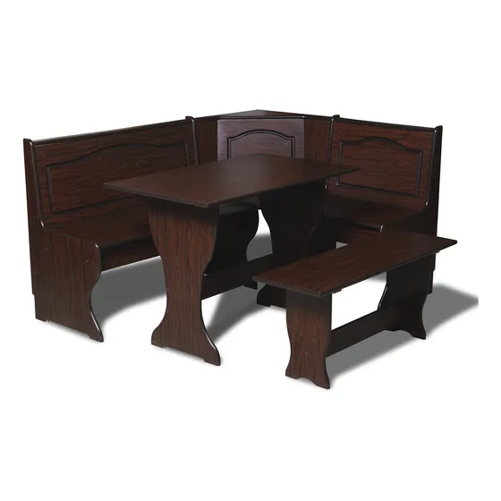 Mesa Esquinero Richezze Rinconero Mesa Con Banco Wengue. Diseño De La Tela De Las Sillas Liso