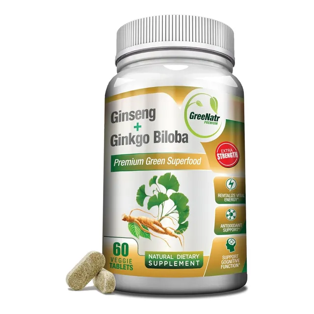 Ginseng Coreano (panax) + Ginkgo Biloba - Potencia Y Energía