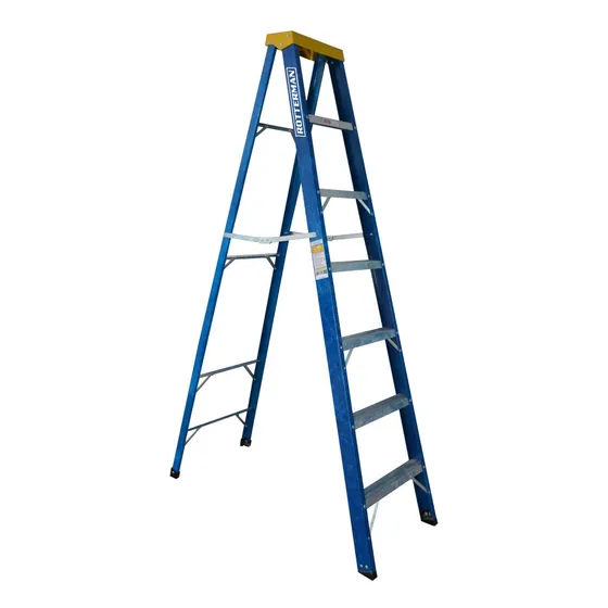 Escada De Fibra De Vidro 7 Degraus 2,10 M Americana Simples