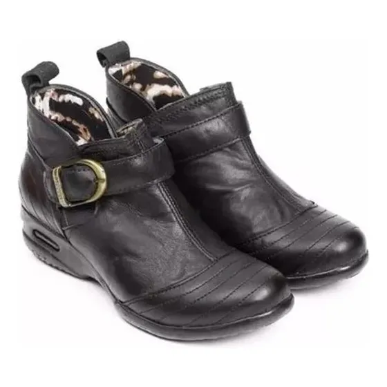 Botin Con Camara De Aire Para Dama 100% Cuero - Modelo 701