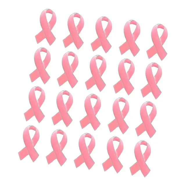 A 20 Unids / Set Rosa Cáncer De Mama Cinta De Solapa Broche