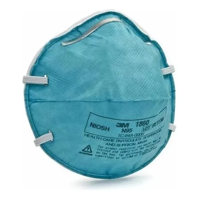 1860 3m Cubrebocas Mascarilla N95, Niosh Azul , 20 Pzas Color Azul Turquesa