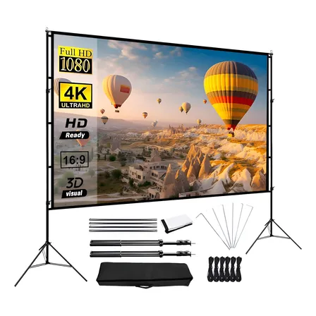 Pantalla De Proyección 150 Pulgadas 16:9 Plegable Portátil