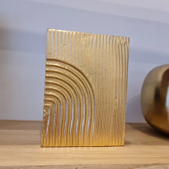 Cuadro Texturado Abstracto Relieve Gold Wave 15x20
