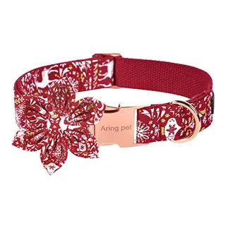 Collar Aring Pet Con Flor Removible, Ajustable Para Perros, Collar Aring Pet Con Flor Removible, Ajustable Para Perros,