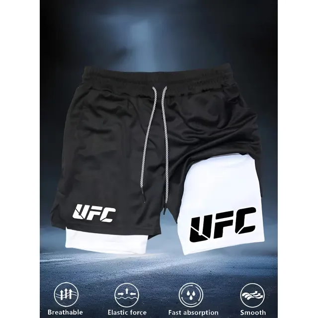 Short Compressão 2 Em 1 Dry-fit Luta Ufc Treino Fitness Art