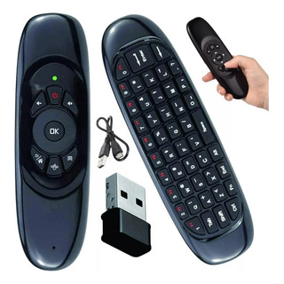Controle Airmouse Com Teclado Para Smart Tv Função Air Mouse Controle Airmouse Com Teclado Para Smart Tv Função Air Mouse