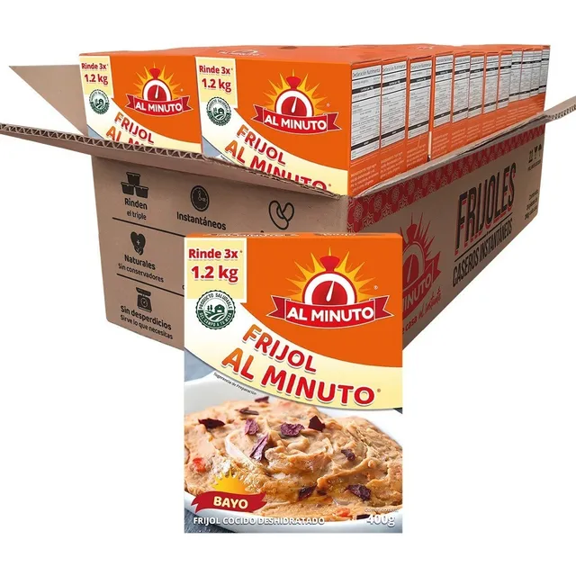 Frijol Bayo Deshidratado Al Minuto 20 Cajas/400g Rinde 24kg