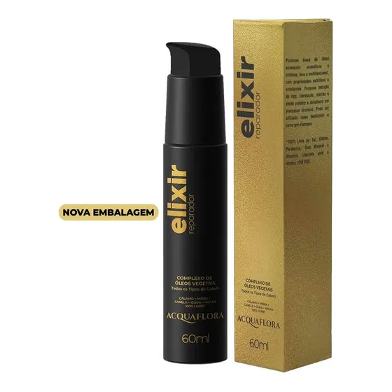 Óleo Capilar Reparador Proteção Térmica Acquaflora 60ml