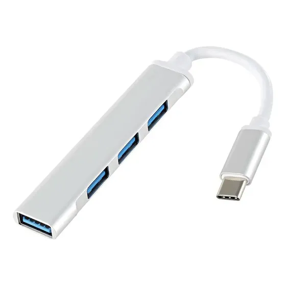 Hub Usb 4 Ptos Tipo C 3.0  Pc Laptop Smartphone Tablet
