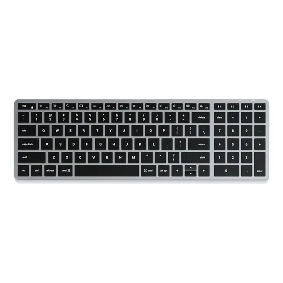 Teclado Bluetooth Slim Recarregável Satechi X2 Retroiluminado Usb-c Wireless Mac Windows iPad iPhone Android Celular Tablet Layout Us