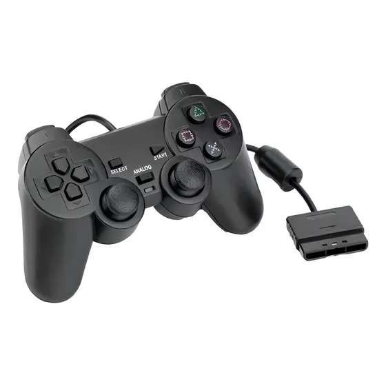 Controle Para Ps1 Ps2 Dualshock Com Fio Analógico