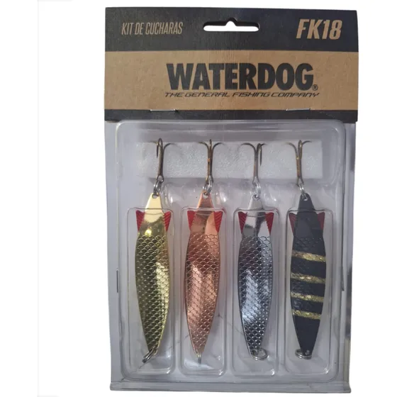 Kit Cucharas Waterdog Kit15 Spinning Bait X4 Uni. Color