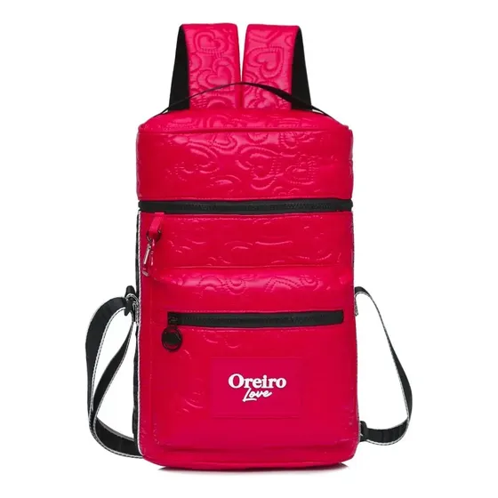 Mochila Matera Oreiro Love Cuero Sintético 1.5L Roja Con Divisiones | Cuotas sin interés