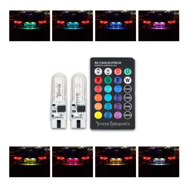 T10 Led Colores Pellizco Foco Control + Envio Express Gratis