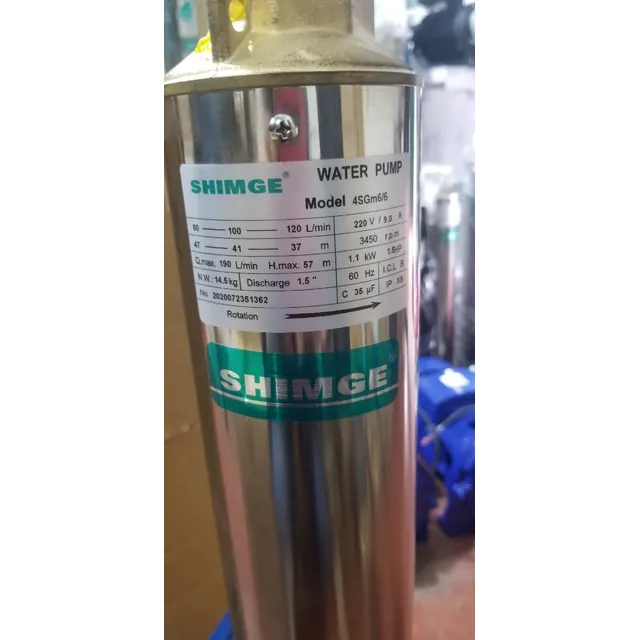 Bomba Sumergible De 1.5 Hp Marca Shimge 4sgm6/6 Voltaje 220