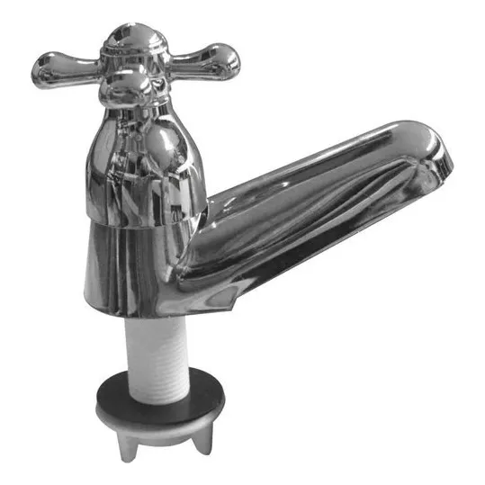 Llave Lavamanos Cromada Cruceta Plastgrifos