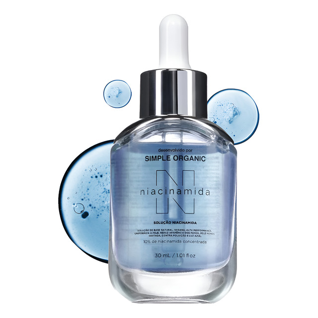 Sérum Niacinamida Solução Facial 30ml Simple Organic Todo Tipo De Pele Dia/noite