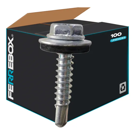 100 Uni Tonillo Autoper Hex C/gol #12-14x2 1/2 | Ascrew