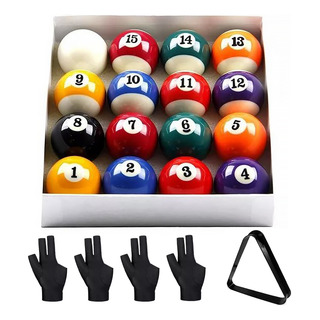 Juego De 16 Bolas Billar Profesional Pool Snooker + 4 Guante Juego De 16 Bolas Billar Profesional Pool Snooker + 4 Guante