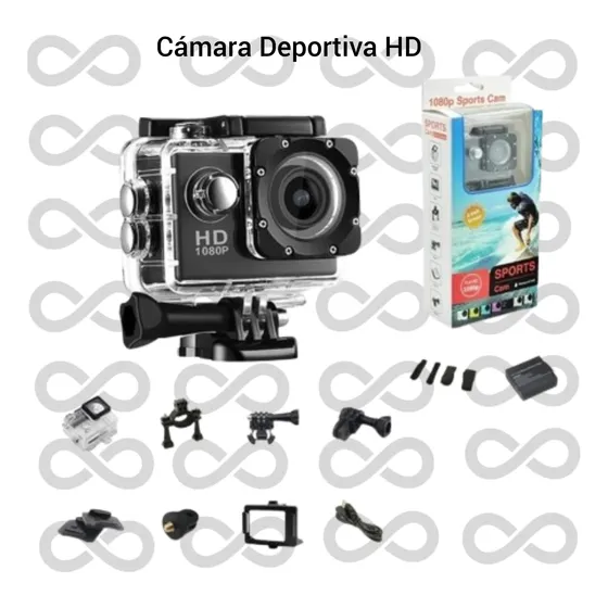 Camara Deportiva Hd Tipo Go Pro Sumergible