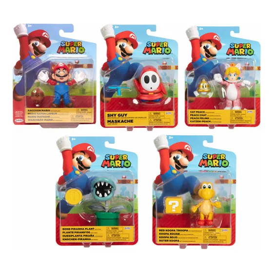 Super Mario Figuras Surtidas 4 Pulgadas Articuladas