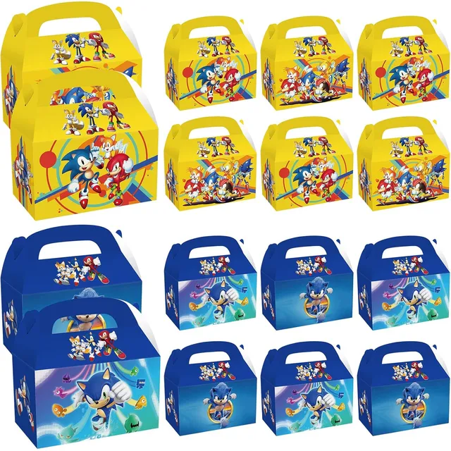 Cajas Cumpleaños Recordatorio Sonic Niños Alta Calidad