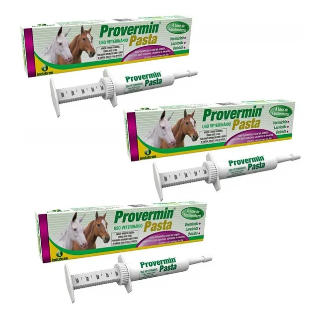 3und Vermifugo Cavalo,potro,mula,egua Em Pasta Provermin