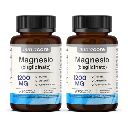 Bisglicinato De Magnesio 2 X 90 Cápsulas 1200mg Natural