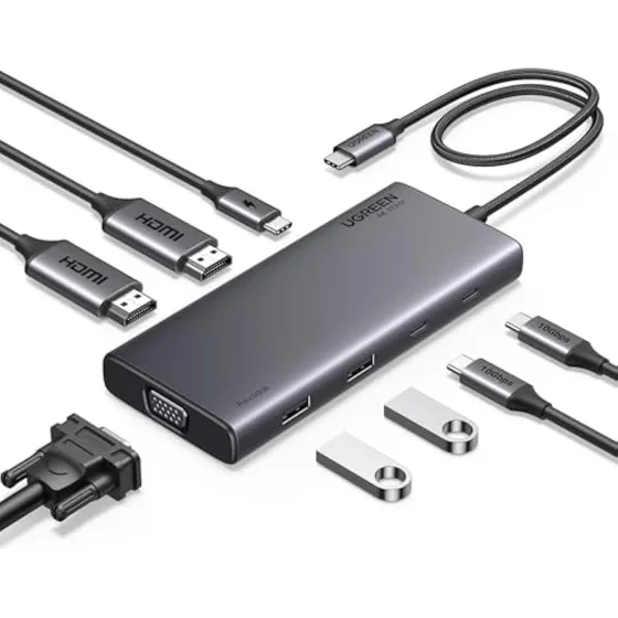 Ugreen Estación De Acoplamiento Usb C 4k 8 En 1,