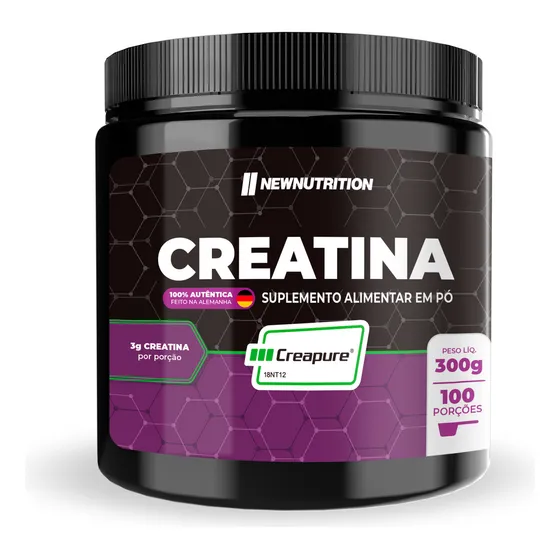 Creatina Monohidratada em Pó Pote de 300g 100% Pura Sem sabor