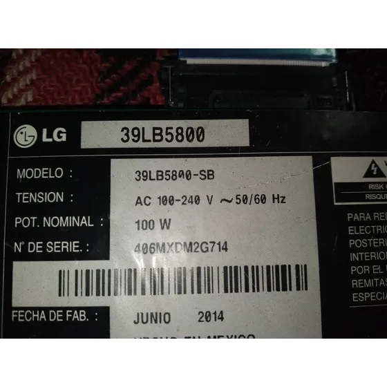 Tarjeta T-com Led Lg 39