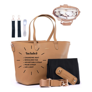 Bolsa De Pañales De Cuero Mini Para Bebé Y Mamá Bolsa De Pañales De Cuero Mini Para Bebé Y Mamá