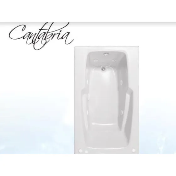 Bañera Cantabria Fibra De Vidrio Empotrable Blanca 1.52x92
