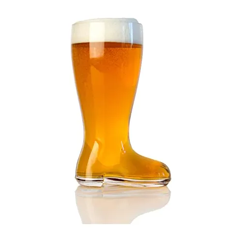 Jarra Cervecera Bebidas Cristal Forma De Bota 1 Litro