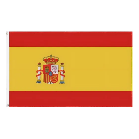 Bandera De España Grande 90 Cm X 150cm Spain Flag Tela De Poliéster Color Vivo Resistente Con Ojales Bandera Española