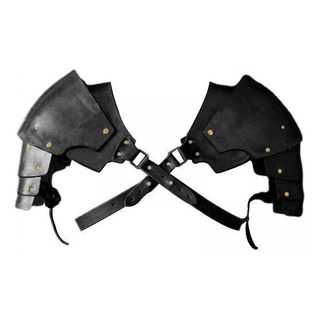 2 Hombro Medieval Pauldron Pirate Steampunk Para Negro 2 Hombro Medieval Pauldron Pirate Steampunk Para Negro