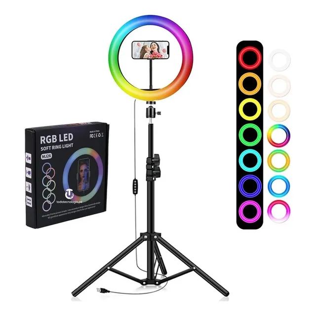 Aro De Luz Led 26cm Con Soporte Para Celular  + Mini Trípode