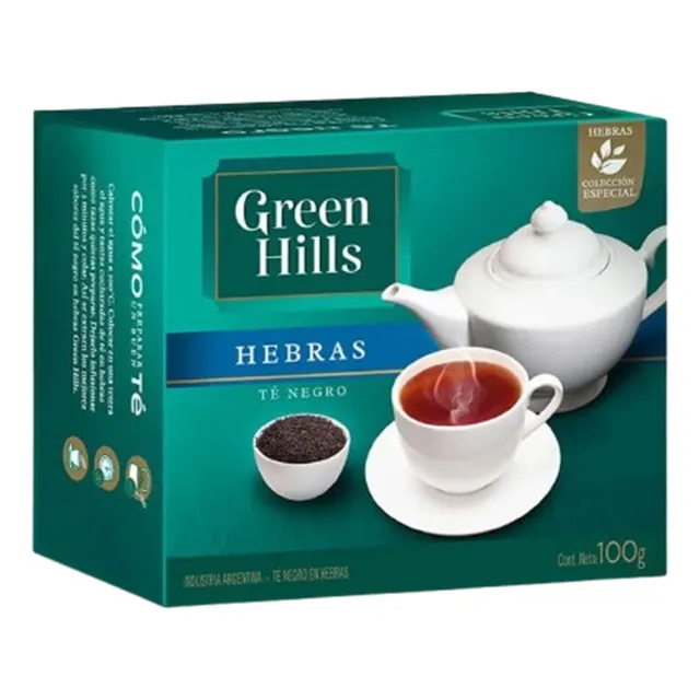 Pack Té Green Hills En Hebras 100g X 10 Cajas - Dh Tienda