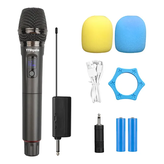 Micrófono Inalámbrico Profesional Yyugolo Color Negro